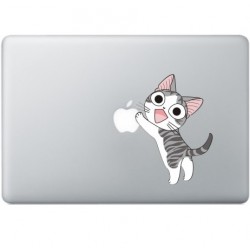 Fröhlich Katze MacBook Aufkleber